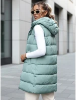 Dámská prošívaná vesta s kapucí mint Dstreet model 21979730 - FashionStreet Dámská prošívaná vesta s kapucí mint Dstreet model 21979730 - FashionStreet