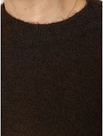 Dámsky oversize sveter s vlnou, čokoládová farba, FashionStreet MY2650