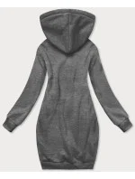 Tmavě šedá dlouhá tepláková mikina model 17793364 - J.STYLE Tmavě šedá dlouhá tepláková mikina model 17793364 - J.STYLE