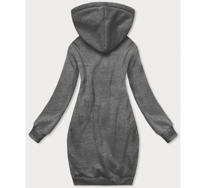Tmavě šedá dlouhá tepláková mikina model 17793364 - J.STYLE Tmavě šedá dlouhá tepláková mikina model 17793364 - J.STYLE