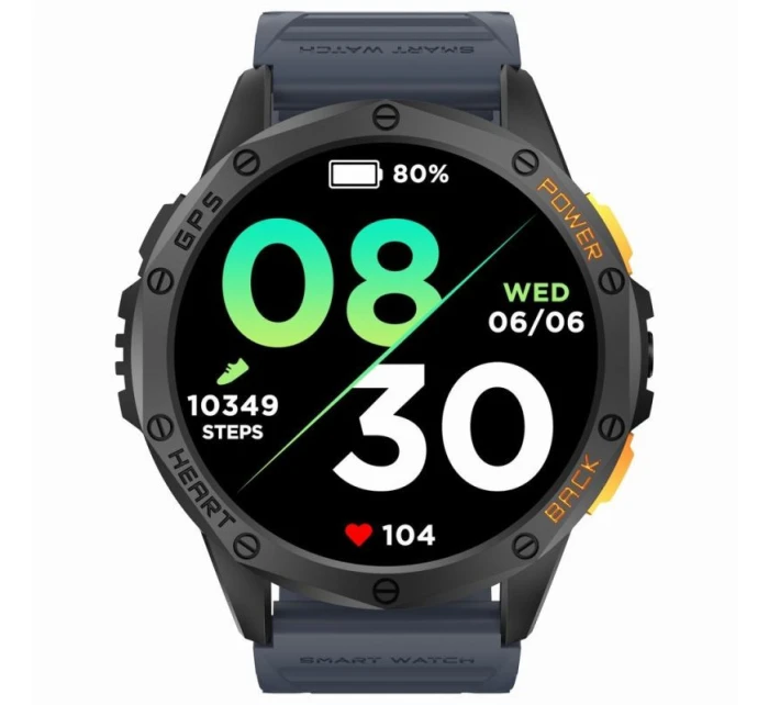 GRAVITY GPS GT24-1 Pánske inteligentné hodinky Čierny silikónový remienok + námornícky modrý silikónový remienok GRAVITY GPS GT24-1 Pánske inteligentné hodinky Čierny silikónový remienok + námornícky modrý silikónový remienok