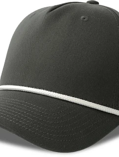 Atlantis Headwear Paka 5-panelová bejzbalová čiapka 33.0298 tmavošedá/biela