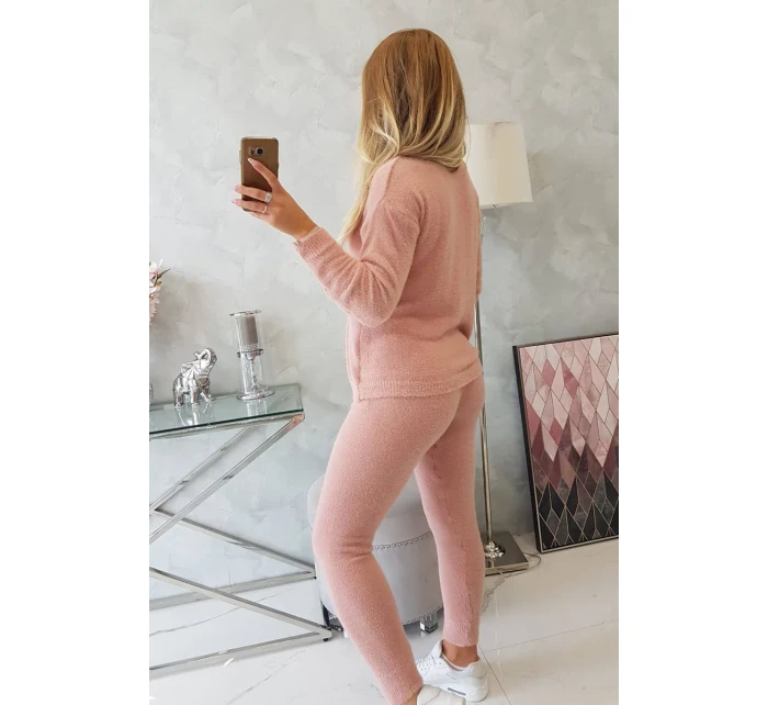 Dvoudílný model 18747404 set alpaka tmavě pudrově růžový - K-Fashion