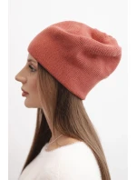 Dámská zimní čepice z vlny s a prodlouženými stranami fialová model 21865204 - K-Fashion Dámská zimní čepice z vlny s a prodlouženými stranami fialová model 21865204 - K-Fashion