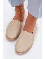 Dámske kožené slip-on topánky Maciejka 03512-04 Beige