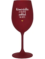 KAMARÁDKA JE NEJVĚTŠÍ model 22319400 NA SVĚTĚ bordo sklenice na víno 350 ml - Giftela KAMARÁDKA JE NEJVĚTŠÍ model 22319400 NA SVĚTĚ bordo sklenice na víno 350 ml - Giftela