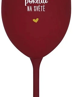 KAMARÁDKA JE NEJVĚTŠÍ model 22319400 NA SVĚTĚ bordo sklenice na víno 350 ml - Giftela