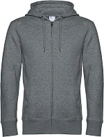 B&C KING Zipped Pánská mikina s kapucí heather mid grey model 22484125 B&C KING Zipped Pánská mikina s kapucí heather mid grey model 22484125