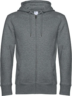 B&C KING Zipped Pánská mikina s kapucí heather mid grey model 22484125