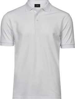 Tee Jays TJ 1405 Pánske luxusné ťažké strečové piqué polo tričko 18.1405 biele