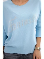 Blúzka s nápisom Fantastic blue