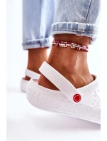 Damskie Lekkie Klapki Chodaki Big Star II275003 Białe