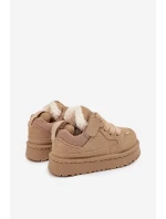 Dětské tenisky vyhřívané plyšovým kožíškem Béžové Mireen Dětské tenisky vyhřívané plyšovým kožíškem Béžové Mireen