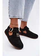 Dámské sandály z přírodního semiše Big Star model 22178980 Černé - Big Star Shoes