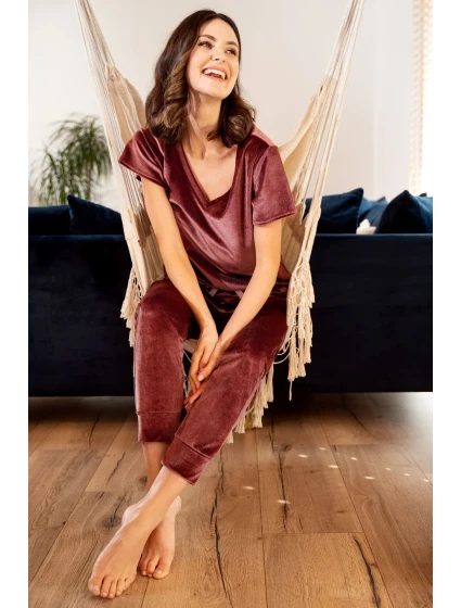 Tepláková souprava model 17595700 ve vínové barvě - Babella