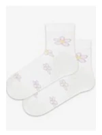 TENKÉ PONOŽKY FARBA 2-6 ROKOV DIEVČATÁ BIELA 21-23