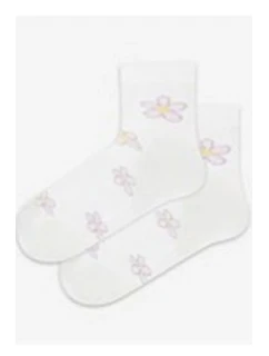 TENKÉ PONOŽKY FARBA 2-6 ROKOV DIEVČATÁ BIELA 21-23
