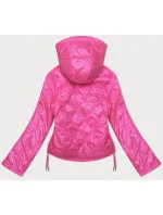 růžová dámská bunda se šňůrkami na bocích model 19456849 - S'WEST