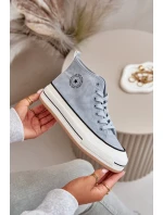 Zateplené Dámské Tenisky Na Platformě Eko Kůže Big Star model 21669567 Modré - Big Star Shoes