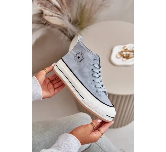 Zateplené Dámské Tenisky Na Platformě Eko Kůže Big Star model 21669567 Modré - Big Star Shoes