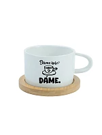 DARUJEME KÁVU? DARUJEME - biely šálok na makrónky 200 ml