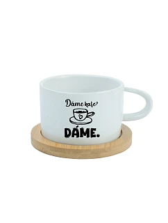 DARUJEME KÁVU? DARUJEME - biely šálok na makrónky 200 ml