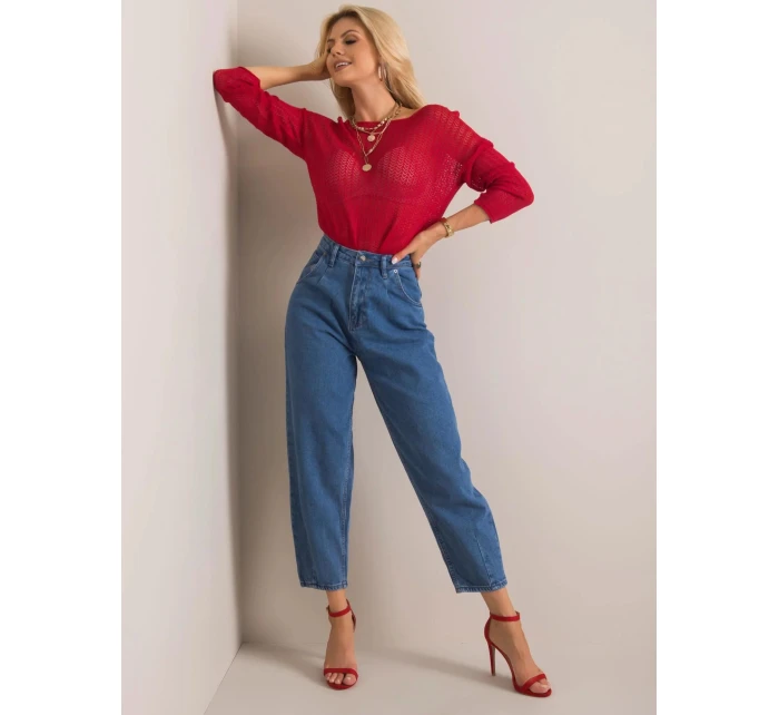 Dámske džínsy s vysokým pásom SP-888 - RUE PARIS