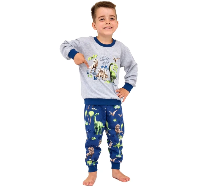 Chlapčenské pyžamo 593/163 Dinosaurus - CORNETTE Chlapčenské pyžamo 593/163 Dinosaurus - CORNETTE