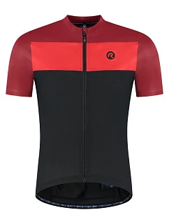 Tričko Rogelli CORE BLOCK, čierne a červené, veľkosť 6XL