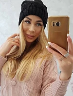 Fleecová čiapka Sylwia K244 čierna