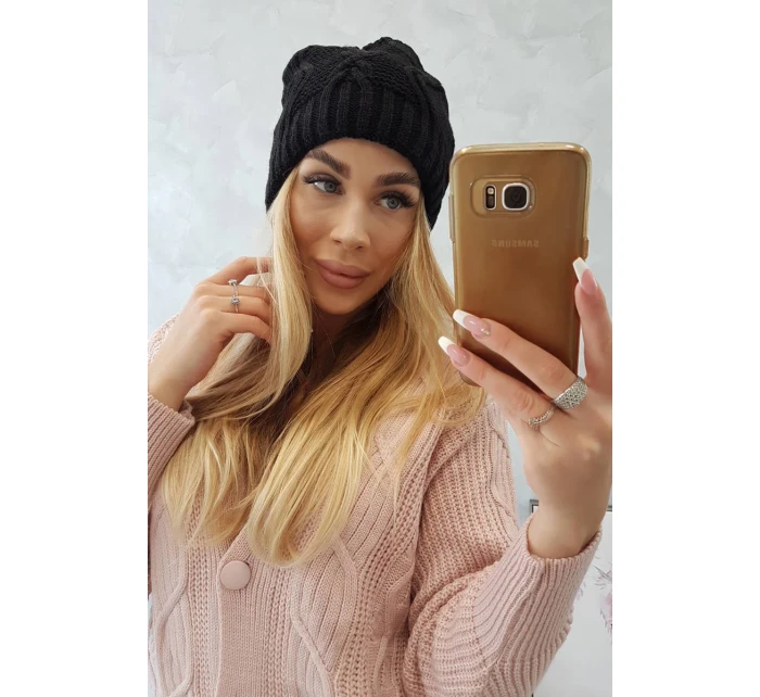 Fleecová čiapka Sylwia K244 čierna