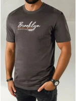 Pánské tmavě šedé tričko s potiskem Dstreet model 21973748 - FashionStreet