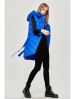 Dámska dlhá vesta v chrpovej farbe s opaskom (JIN217) Dámska dlhá vesta v chrpovej farbe s opaskom (JIN217)