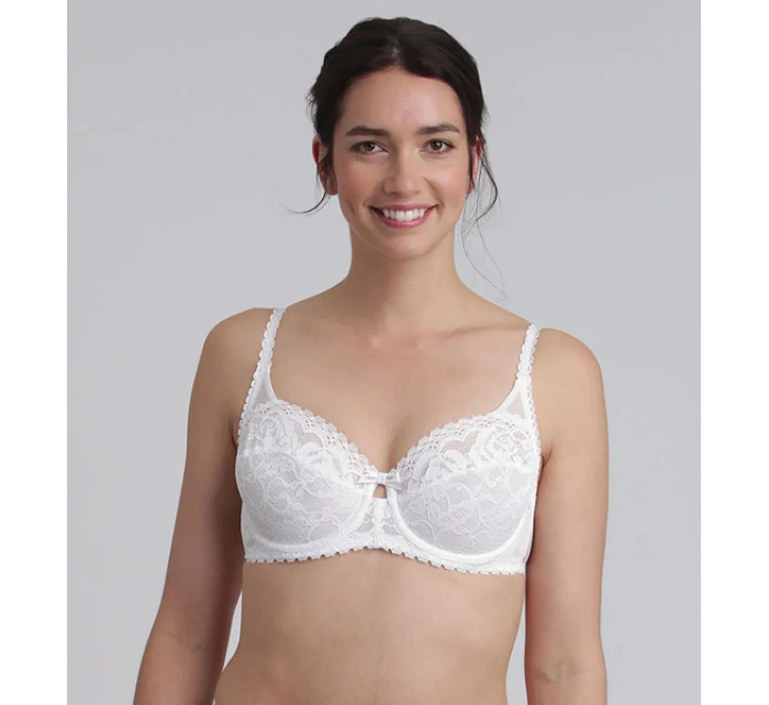 Dámská krajková podprsenka s kosticí PLAYTEX UNDERWIRE BALCONETTE BRA - DIM - bílá