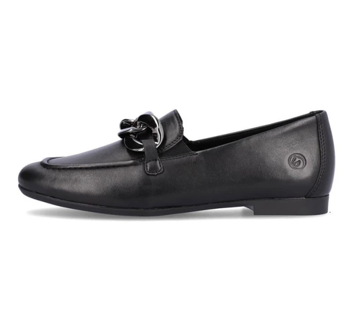 Remonte W RKR645 čierna kožená pohodlná poltopánka na retiazke Remonte W RKR645 čierna kožená pohodlná poltopánka na retiazke