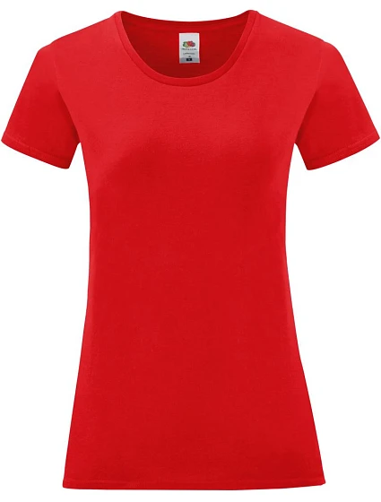Fruit of the Loom Lady-Fit Iconic 150 T Dámske tričko 16.1432 červené