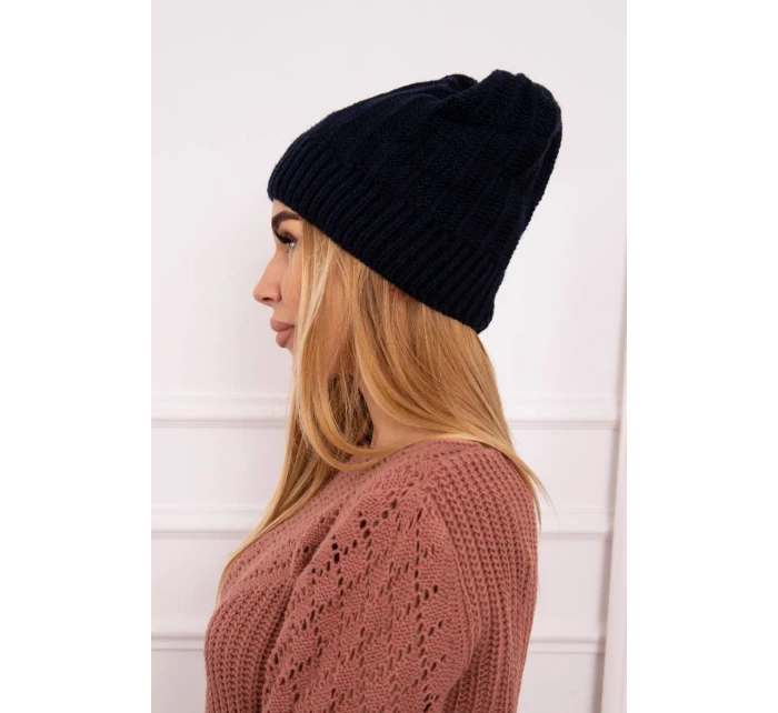 Fleecová čepice Anna model 18750145 navy blue - K-Fashion Fleecová čepice Anna model 18750145 navy blue - K-Fashion