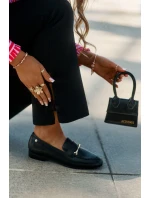 Kožené Polobotky Mokasiny Dámské model 21694755 Černé - Maciejka