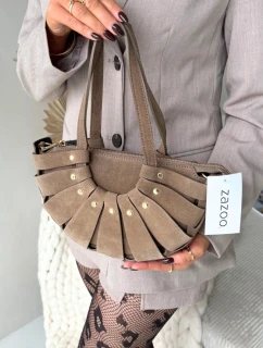 Kabelka z přírodního semiše béžová model 21728395 - Boto