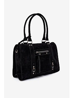 Velká kabelka z imitace semiše Černá model 22220953 - Flora&Co
