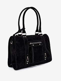 Velká kabelka z imitace semiše Černá model 22220953 - Flora&Co