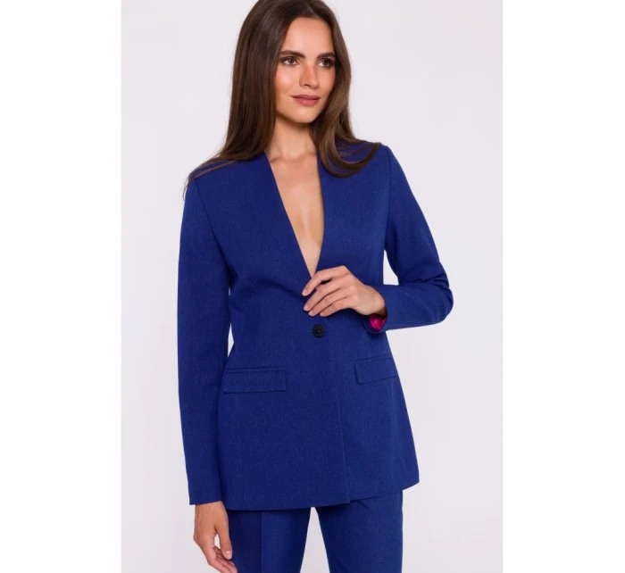 S370 Kvetinová bunda - modrá