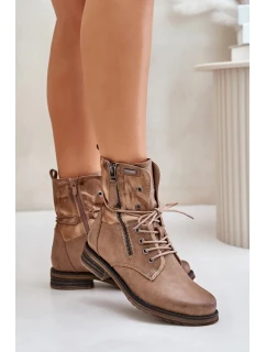 Dámske členkové topánky Workery Dark Beige Perfecto