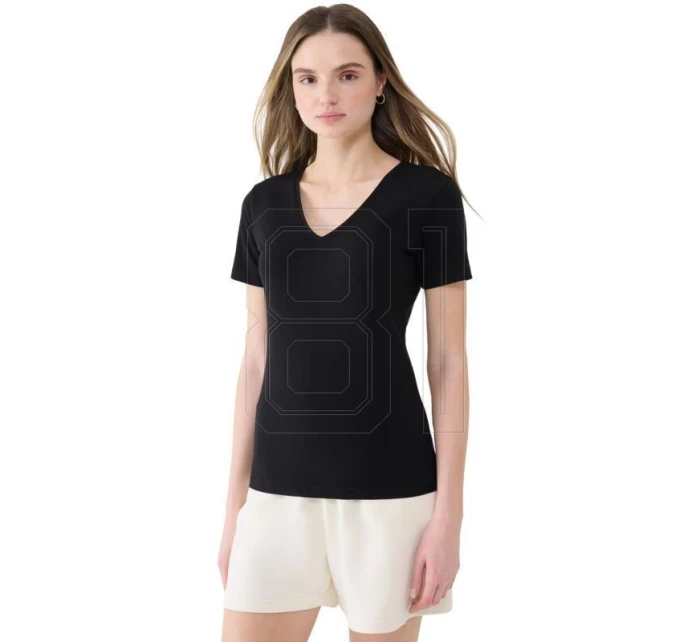 Dámske tričko slim fit 4FWSS25TTSHF1990 20S Black - 4F