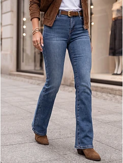 Jeansy damskie z paskiem niebieskie model 22361868 - FashionStreet