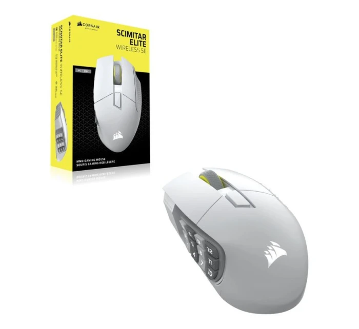 Bezdrôtová herná myš Corsair Scimitar Elite SE - biela