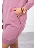 Šaty s kapucí tmavě růžové Šaty s kapucí tmavě růžové