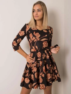 Šaty LK SK 508307 3.75P čierna a béžová