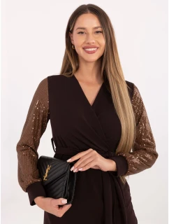 Sukienka MI SK model 21768544 ciemny brązowy - FPrice