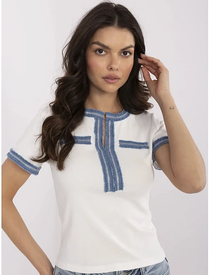 Tričko NM TS model 21003892 ecru - FPrice Tričko NM TS model 21003892 ecru - FPrice